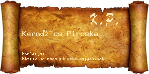 Kernács Piroska névjegykártya