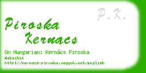 piroska kernacs business card