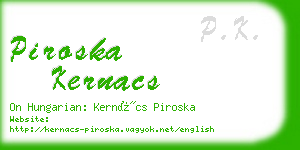 piroska kernacs business card